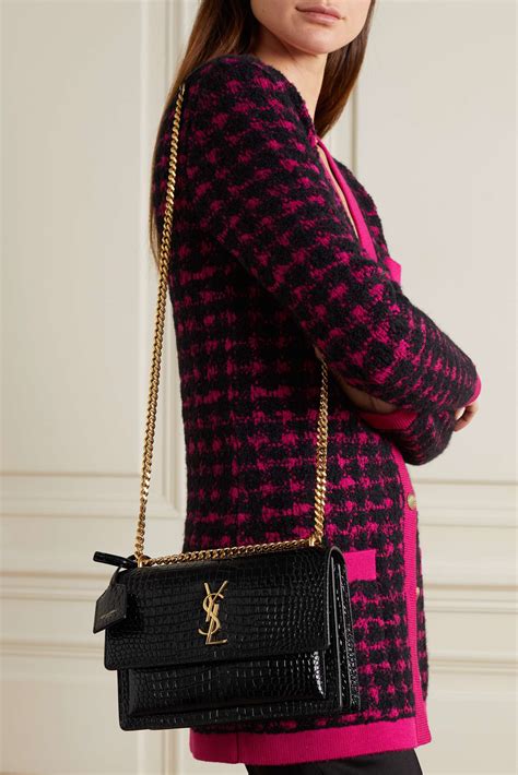 ysl sunset bag small review|YSL sunset bag medium croc.